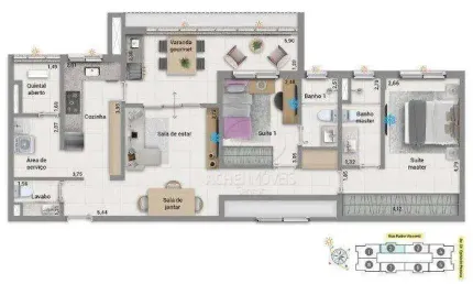Apartamento com 2 quartos à venda no Embaré, Santos 