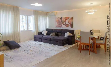 Apartamento com 3 dormitórios à venda, 180 m² por r$ 1.200.000,00 - boqueirão - santos/sp