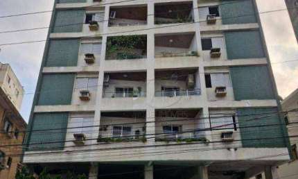 Apartamento com 2 dormitórios1 Suíte, 1Wc elevador, piscina e garagem suficiente  à venda, 86 m² por R$ 435.000- Marapé - Santos/SP
