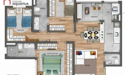 Apartamento com 3 dormitórios à venda, 75 m² por R$ 647.000,00 - Parque Industrial - São José dos Campos/SP