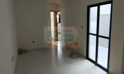 Lindo apartamento frente novo | 2 dorm | sacada | quintal | 1 vaga - 58 mts - a venda - r$ 314.000,00 - jardim santo alberto - santo andré/sp.