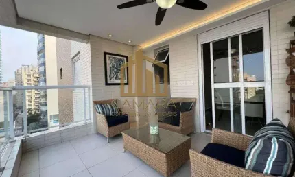 Apartamento para venda em santos, boqueirão, 3 dormitórios, 3 suítes, 5 banheiros, 3 vagas