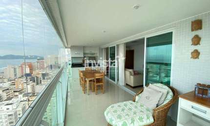 Apartamento 3 suítes e varanda vista mar no residencial Stella Maris