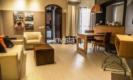 Flat com 1 quarto à venda no Gonzaga, Santos 