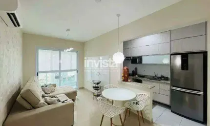 Apartamento 1 dormitório com varanda A 1 quadra da praia!!!