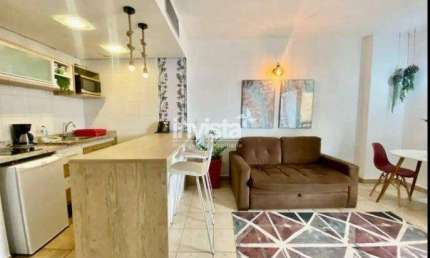 Flat com 1 quarto para alugar no Boqueirão, Santos 