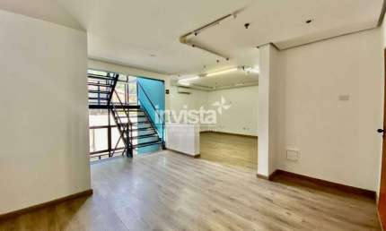 Sala comercial para alugar na Vila Mathias, Santos 