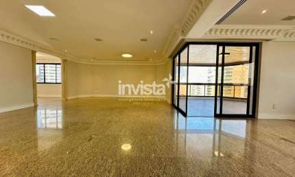 Apartamento no bairro do Gonzaga em Santos com 4 Suítes