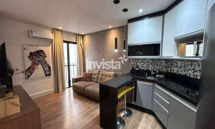 Flat com 1 quarto para alugar no Gonzaga, Santos 