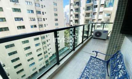 Locação de 3 dormitórios mobiliados com vista lateral para o Mar, bairro do Boqueirão