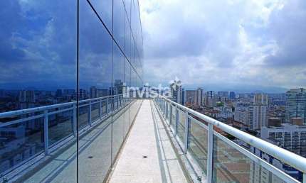 Sala Comercial para Alugar com 465m² de área privativa 10 garagens e Heliponto na principal Avenida de Santos