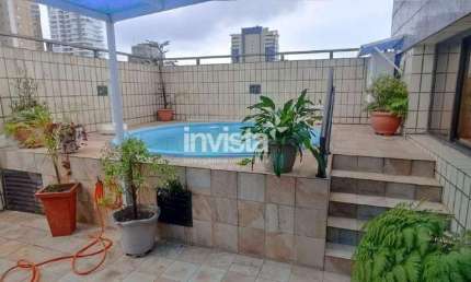 Cobertura com 4 quartos para alugar no Pompéia, Santos 