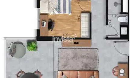 Apartamento com 2 quartos à venda no José Menino, Santos 