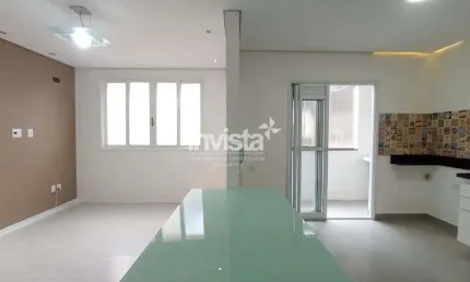 Apartamento na QUADRA DA PRAIA com 2 Dormitórios para ALUGAR no Embaré em SANTOS