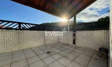 Cobertura com 1 quarto para alugar no José Menino, Santos 