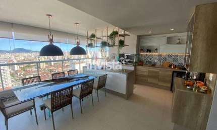 Apartamento com 3 quartos para alugar no Boqueirão, Santos 