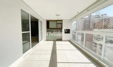 Apartamento com 3 quartos para alugar no Ponta da Praia, Santos 
