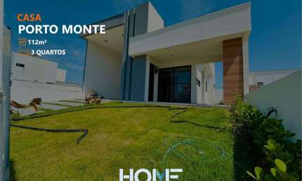 CONDOMÍNIO PORTO MONTE - CASA COM 3 QUARTOS E VARANDA GOURMET