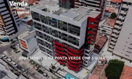 Edifício monalisa – apartamento com 3 quartos, 105,50m², nascente