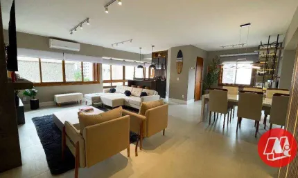 Próximo a encol, 145m² privativos. mobiliado, 3 dormitórios e 2 vagas.