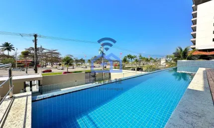 Apartamento à venda, frente mar, com localização privilegiada na praia do Indaiá, Caraguatatuba, SP