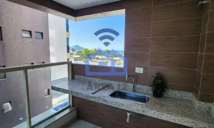 Apartamento à venda no bairro do indaiá em caraguatatuba, sp - 3 dormitórios e varanda ampla com vi