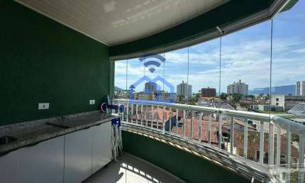 Apartamento, Vista Mar, 3 dormitórios, varanda, no bairro do indaiá em Caraguatatuba-SP