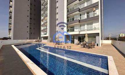 Apartamento Novo para locação, com vista lateral do mar no bairro do Indaiá em Caraguatatuba, SP