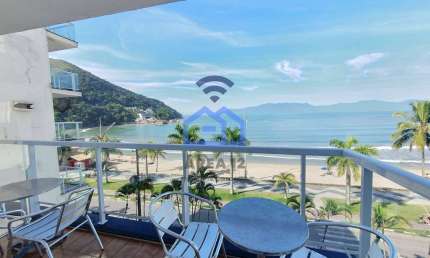 Apartamento frente mar de 3 dormitórios para locação no bairro da Martim de Sá em Caraguatatuba, SP
