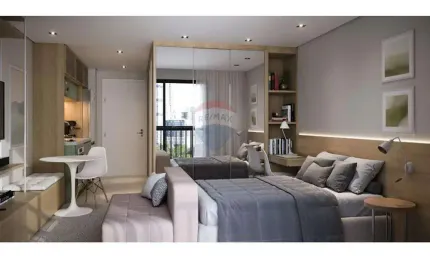 Studio à venda no campo belo com 25m², com terraço e lazer inteligente no rooftop