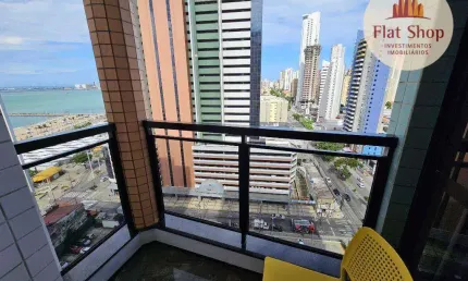 Flat com 1 dormitório à venda, 46 m² por R$ 530.000,00 - Meireles - Fortaleza/CE
