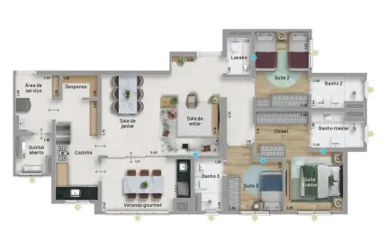 Apartamento com 3 dormitórios à venda, 117 m² por r$ 1.376.000 - nova petrópolis - são bernardo do campo/sp