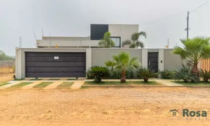 Casa térrea porteira fechada com 3 quarto(s), sendo 2 suítes e piscina, próximo ao centro de chapada dos guimarães. - ca6836