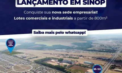 Terrenos ou lotes comercial/industrial para venda, Sinop-MT - TE7159