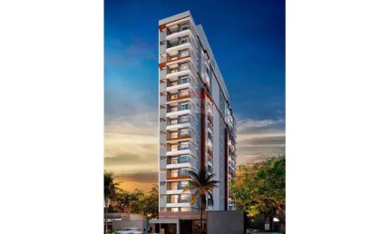 Vende estúdio, rua das palmeiras, 311, 29,47m², apto 605, 1 suíte, sala, varanda, cozinha integradas, r$300.594