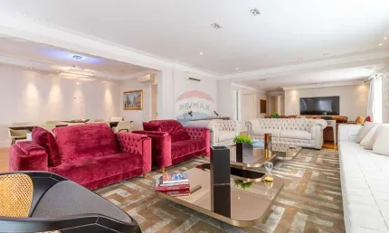 Vende apto alto padrão, 304m², São Vicente de Paulo 422/ 41, amplas salas, varanda, 4 suítes, 4 vagas, lazer completo, R$4.600.000