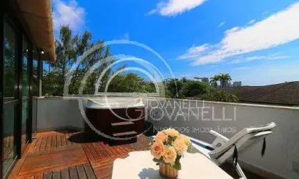 Cobertura  no jardim europa: 4 quartos, 4 suítes, 4 banheiros, 2 vagas, 220,00m² na barra da tijuca