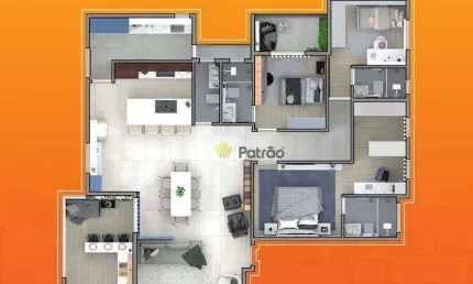 Residencial Atlântica - Cobertura Penthouse com 3 suítes à venda, 137 m² por R$ 1.395.000 - Vila Valparaíso - Santo André/SP