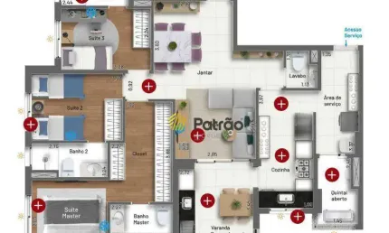 Apartamento ultimo andar no vitra patriani – 110m², 3 suítes, varanda gourmet e localização privilegiada na avenida kennedy.
