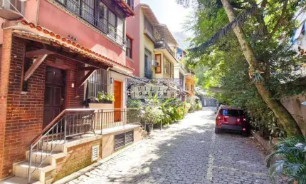 Casa em condomínio fechado com 3 quartos à venda na rua do humaitá, humaitá, rio de janeiro, 110 m2 por r$ 1.600.000