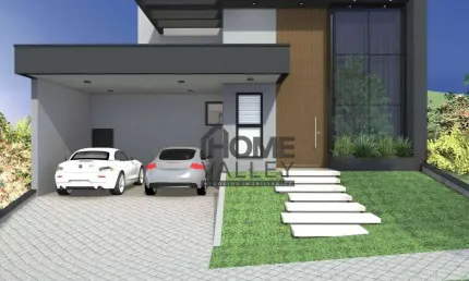 Casa térrea, em construção, com 3 suítes, localizada no residencial mont' alcino, valinhos/sp