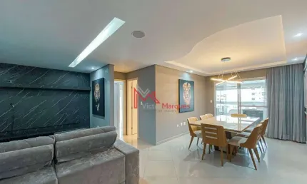 Apartamento com 3 dormitórios à venda, 158 m² por R$ 1.600.000,00 - Canto do Forte - Praia Grande/SP