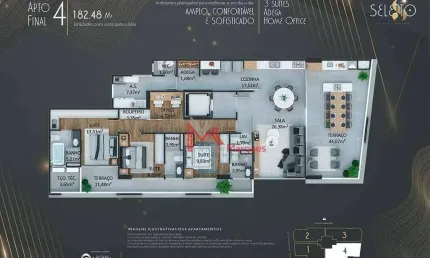 Apartamento com 3 dormitórios à venda, 182 m² por r$ 2.148.146,17 - canto do forte - praia grande/sp