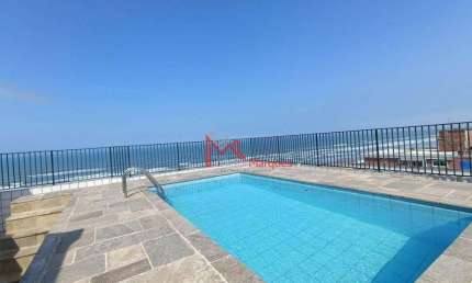 Cobertura com 4 dormitórios, sendo 1 suíte e PISCINA PRIVATIVA à venda, 370 m² por R$ 750.000 - Tupi - Praia Grande/SP
