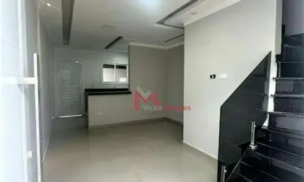 Sobrado com 2 dormitórios com planejados  à venda, 65 m² por r$ 340.000 - ocian - praia grande/sp