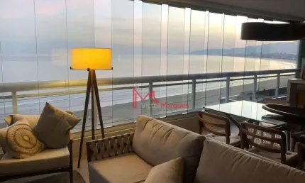 Apartamento com 3 dormitórios, sendo 3 suítes e 1 Departamento de empregada à venda, 250 m² por R$ 4.500.000 - Canto do Forte - Praia Grande/SP
