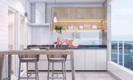 Apartamento com 2 dormitórios, sendo 1 suíte à venda, 67 m² por r$ 450.000 - mirim - praia grande/sp