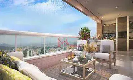 Apartamento com 3 dormitórios, sendo 2 suítes à venda, 126 m² por R$ 1.035.932 - Vila Guilhermina - Praia Grande/SP