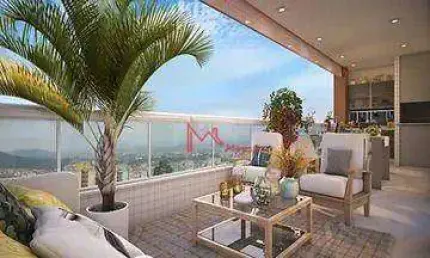 Apartamento com 2 dormitórios, sendo 1 suíte  à venda, 77 m² por R$ 629.715 - Vila Guilhermina - Praia Grande/SP
