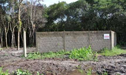 Terreno com 489,70 m2 parcialmente limpo e murado no Retiro das Caravelas - Cananéia / SP